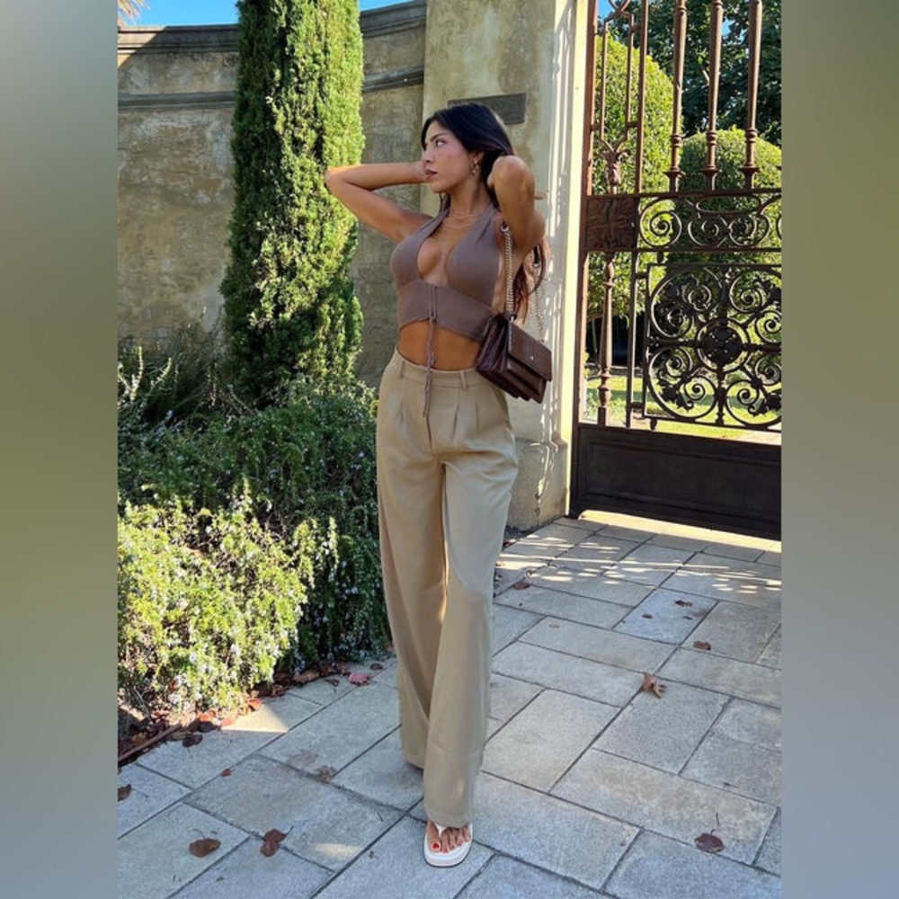 Princess Polly Archer Pants Taupe Tall
